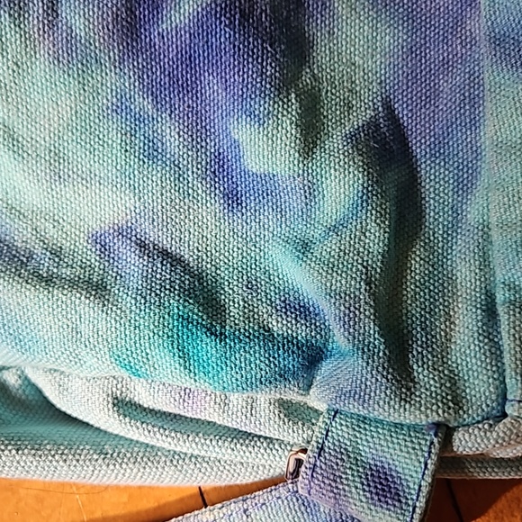 PINK VS tie died blue canvas mini backpack - Picture 5 of 14